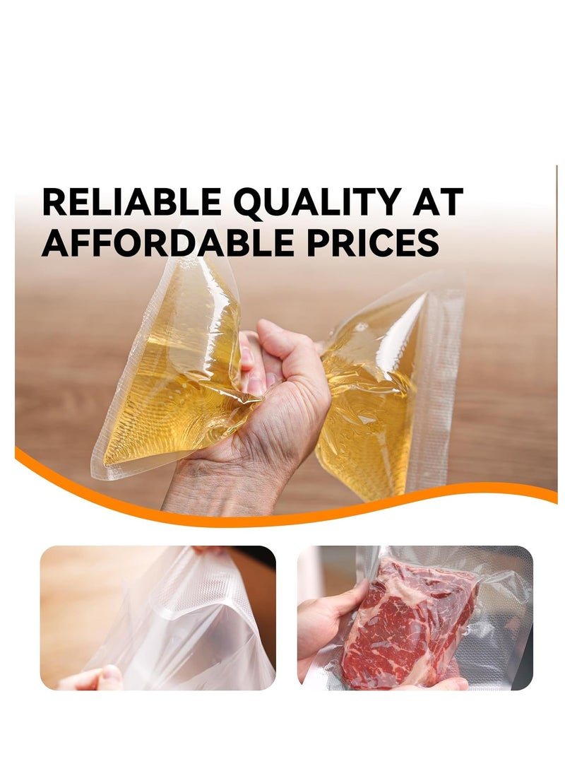 VIUAUAX Vacuum Sealer Bags, 8" × 12" 50 PCS Heavy Duty Pre-Cut Design Commercial Grade Food Sealable Bag for Heat Seal Food Storage,Smell Proof Bags Boilsafe to 280°F Freezable, Resizable,Reuseable (50Pcs) - Image 4