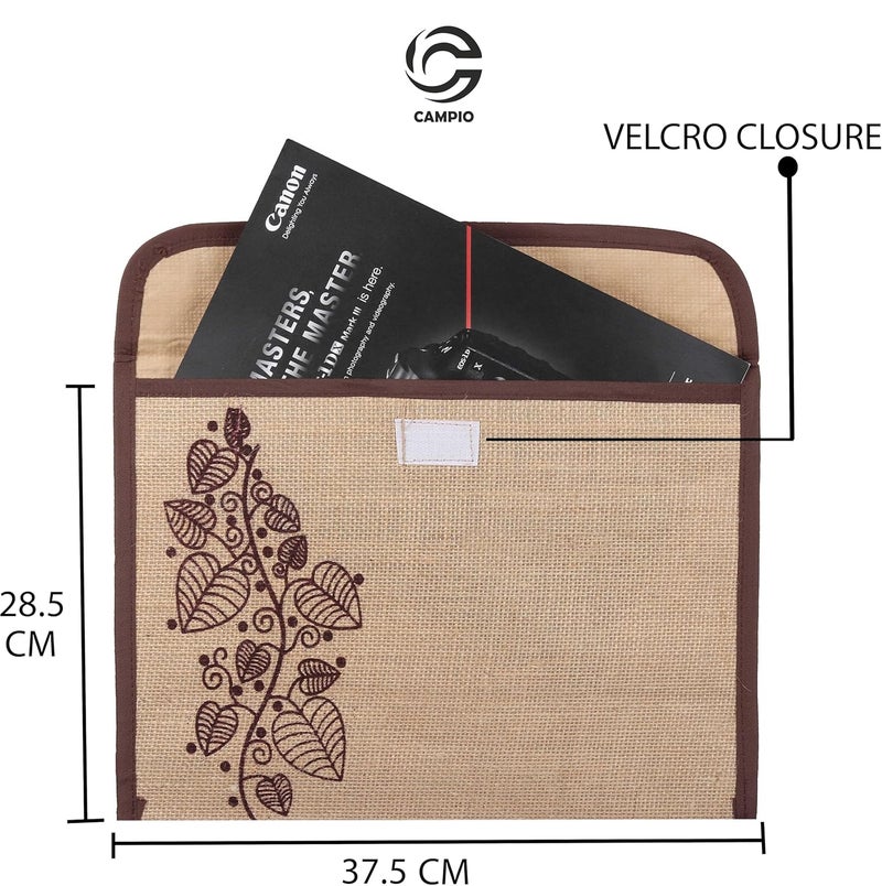 FUTURE X Jute Bag Environment Friendly File Folder l Container for Papers, Stationery (Multicolor) (Pack of 8)… - Image 2