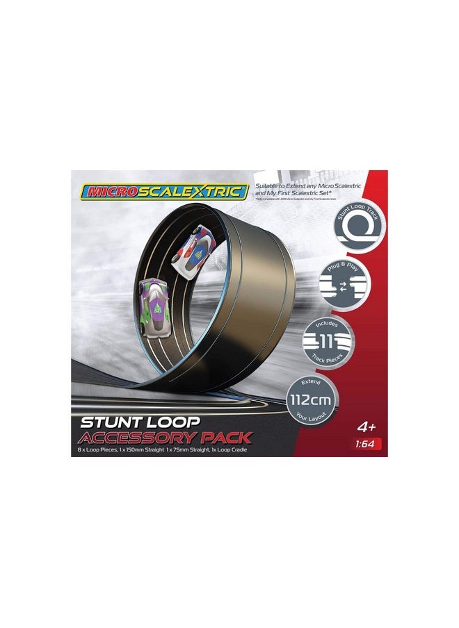 Scalextric - Micro Stunt Loop The Loop Track Extension Pack 1:64 Slot Car Race Track G046 - Image 1