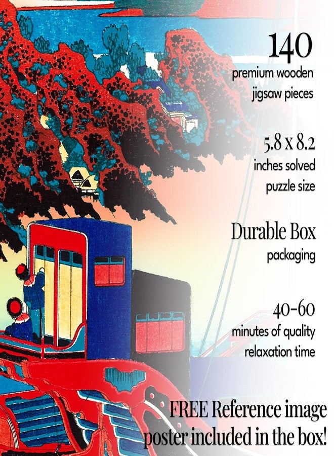 91Knots - Poem by Chunagon Yakamochi Wooden Jigsaw Puzzle (140 Pieces) for Adults and Kids | Japanese Ukiyo-e Artwork | Brain Booster Games & Toys for Above 5+ Years - Image 3
