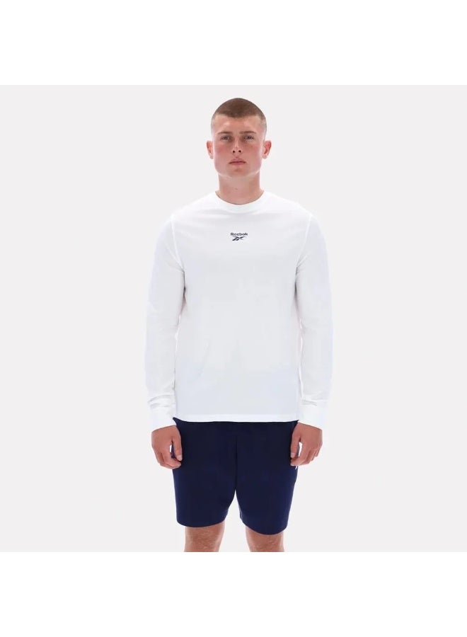 Reebok James Frnt Bk Logo Crew Neck Ls Tee - Image 1