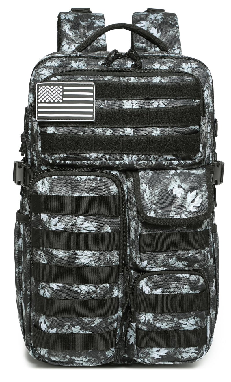 Wotony Tactical Backpack - Military waterproof backpack with multiple pockets and tactical gear for the outdoors (Gray Maple Leaf, 25L) - Image 2