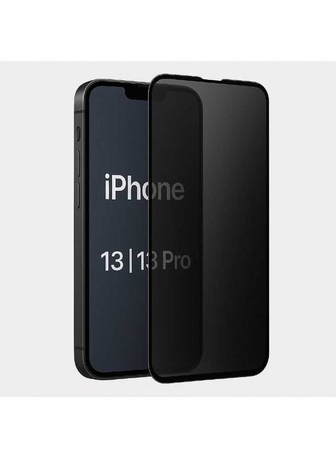 Black Privacy Screen Protector for iPhone 13 / 13 Pro – 360° Anti-Peeping, Scratch & Fingerprint Resistant Glass - Image 1