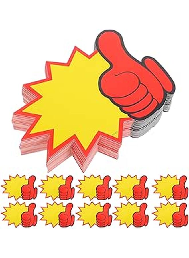 100 Pcs White Paper Price Tags For Supermarket Retail Store Display And Sale Signs - Image 1