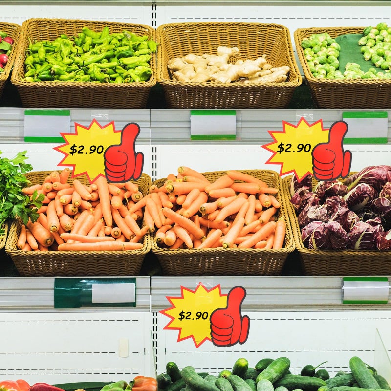 100 Pcs White Paper Price Tags For Supermarket Retail Store Display And Sale Signs - Image 5