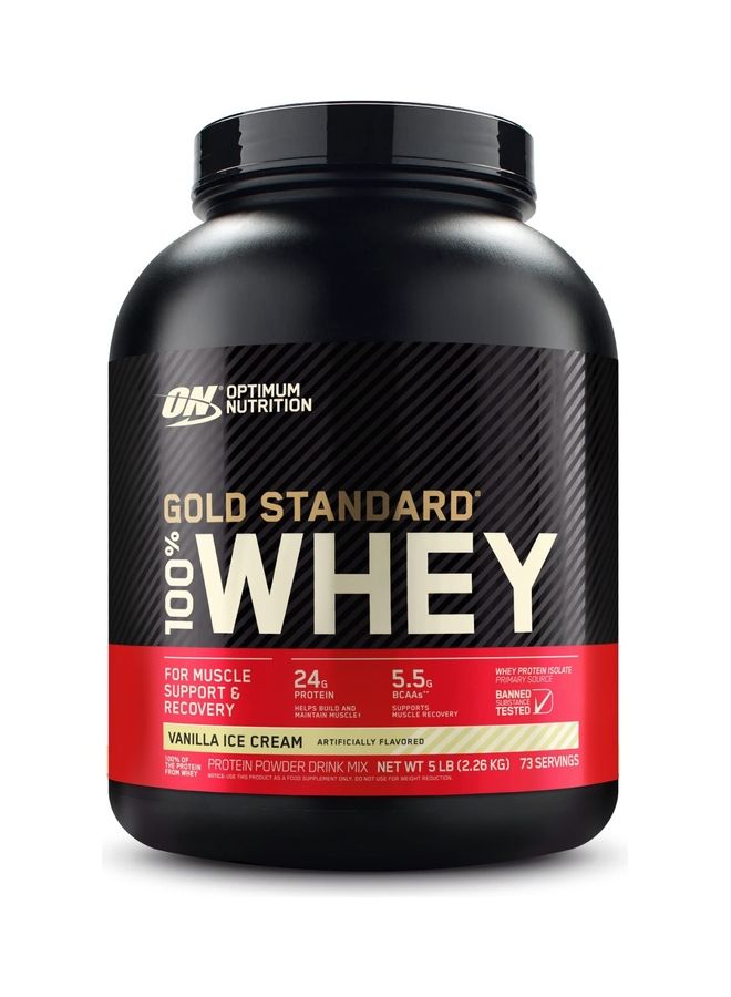 Optimum Nutrition Gold Standard 100 Percent Vanilla Ice Cream 5lbs - Image 1