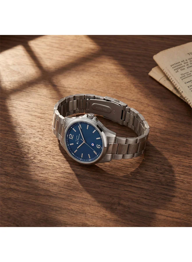 Ben Sherman silver Westminster Blue Dial Stainless Steel Bracelet Analog Watch for Men, 43mm for Men | Best Price UAE