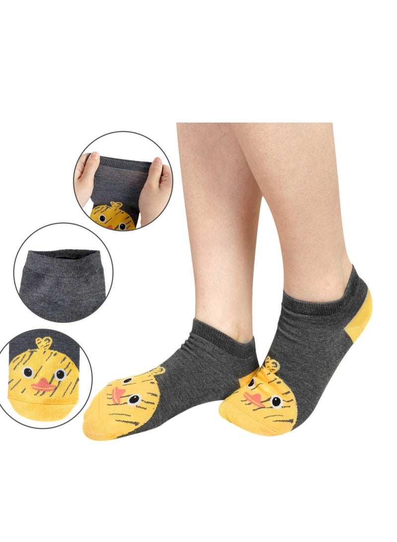 SYOSI 5 Pairs Cute Cotton Socks Short Funny Animal Design Low Socks for Girl Boy Women and Man - Image 2