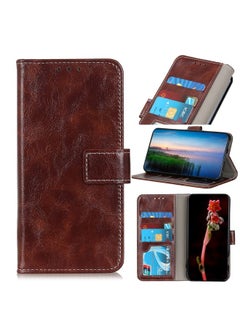 HuHa Case Cover For Xiaomi Poco M3 Pro 4G / Poco M3 Pro 5G / Redmi Note 10 5G Retro Crazy Horse Texture Horizontal Flip Leather Case with Holder & Card Slots & Photo Frame & Wallet Brown 