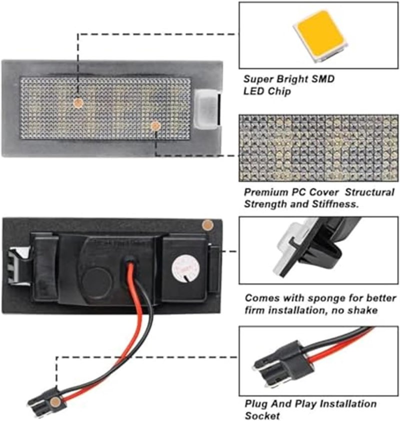 Wivplex License Plate Lights for Dodge Journey - 2PCS - Image 4