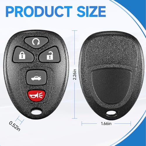 LYFUCESS Key Fob Replacement Fits for Chevy Impala 2006 2007 2008 2009 2010 2011 2012 2013 Monte Carlo 2005-2007 Buick Lucerne 2006-2011 Cadillac DTS 2006-2011 Car Keyless Entry Remote OUC60270 OUC60221 - Image 5