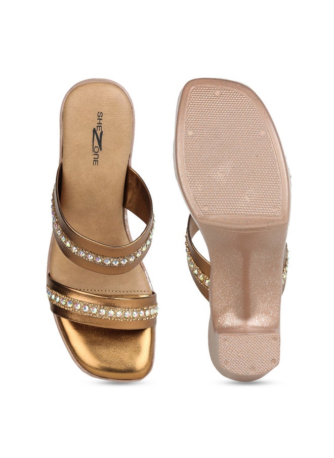 She Zone Embellished Platform Heels for Women - Image 5