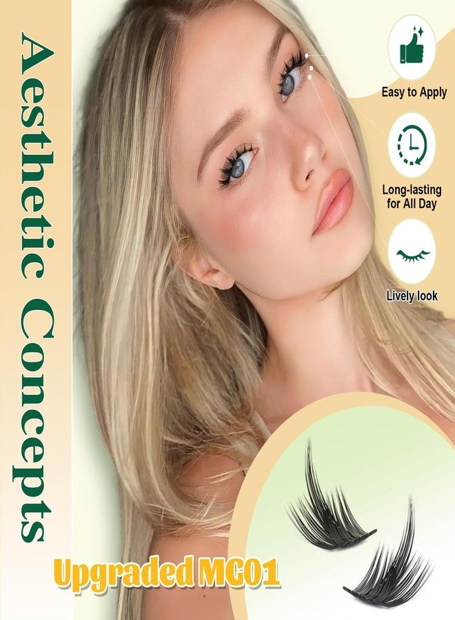 KEYYOU LASH California Sunset Manga Lash Clusters Kit 8-18mm Eyelash Clusters Kit DIY Lash Extension Natural Fairy Cluster Lashes with Lash Bond Seal Remover Applicator Soft Thin Band (Upgraded MG01) - Image 3