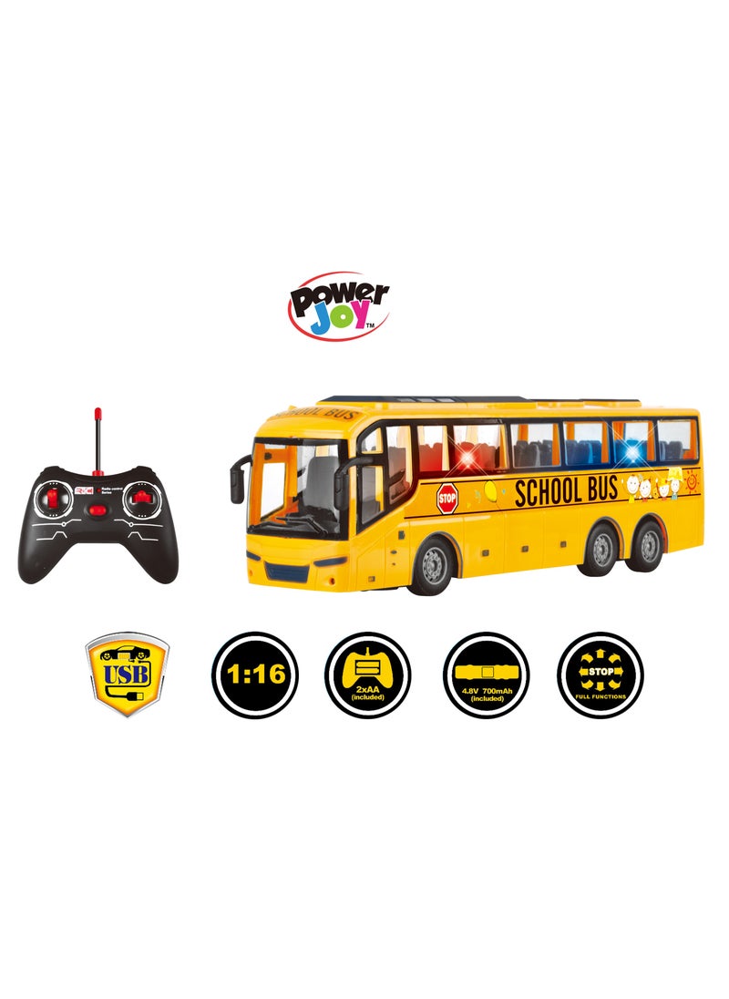 Power Joy Power Joy Remote Control School Bus with Light | Toy Vehicle | Gift for Kids  - Image 2