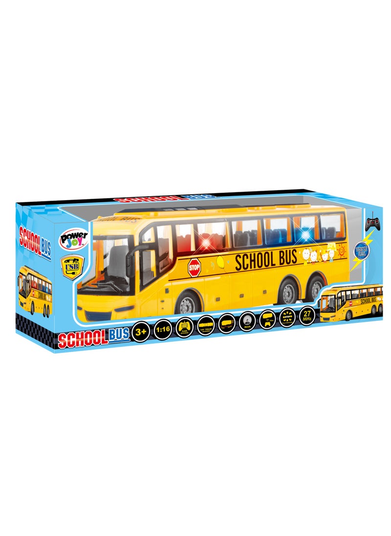 Power Joy Power Joy Remote Control School Bus with Light | Toy Vehicle | Gift for Kids  - Image 3