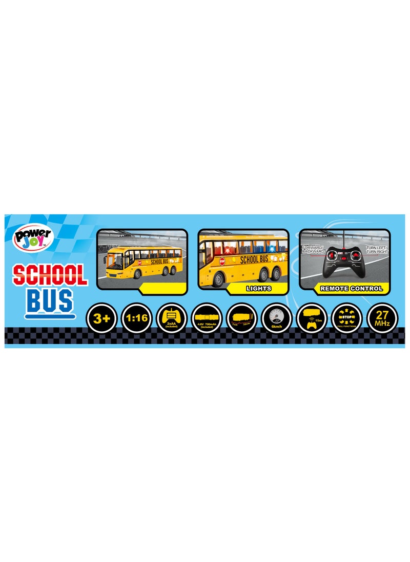 Power Joy Power Joy Remote Control School Bus with Light | Toy Vehicle | Gift for Kids  - Image 4