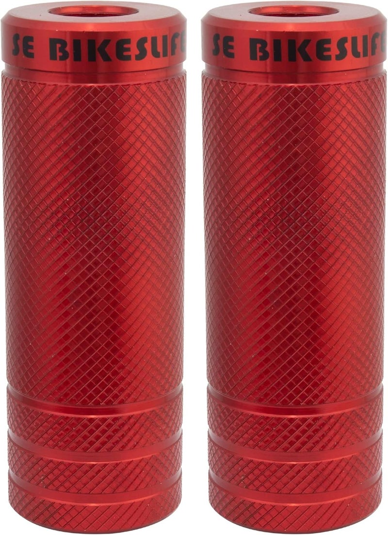 دعامات العجلات للدراجات 98 مم حمراء من الصلب بقطر 35 مم