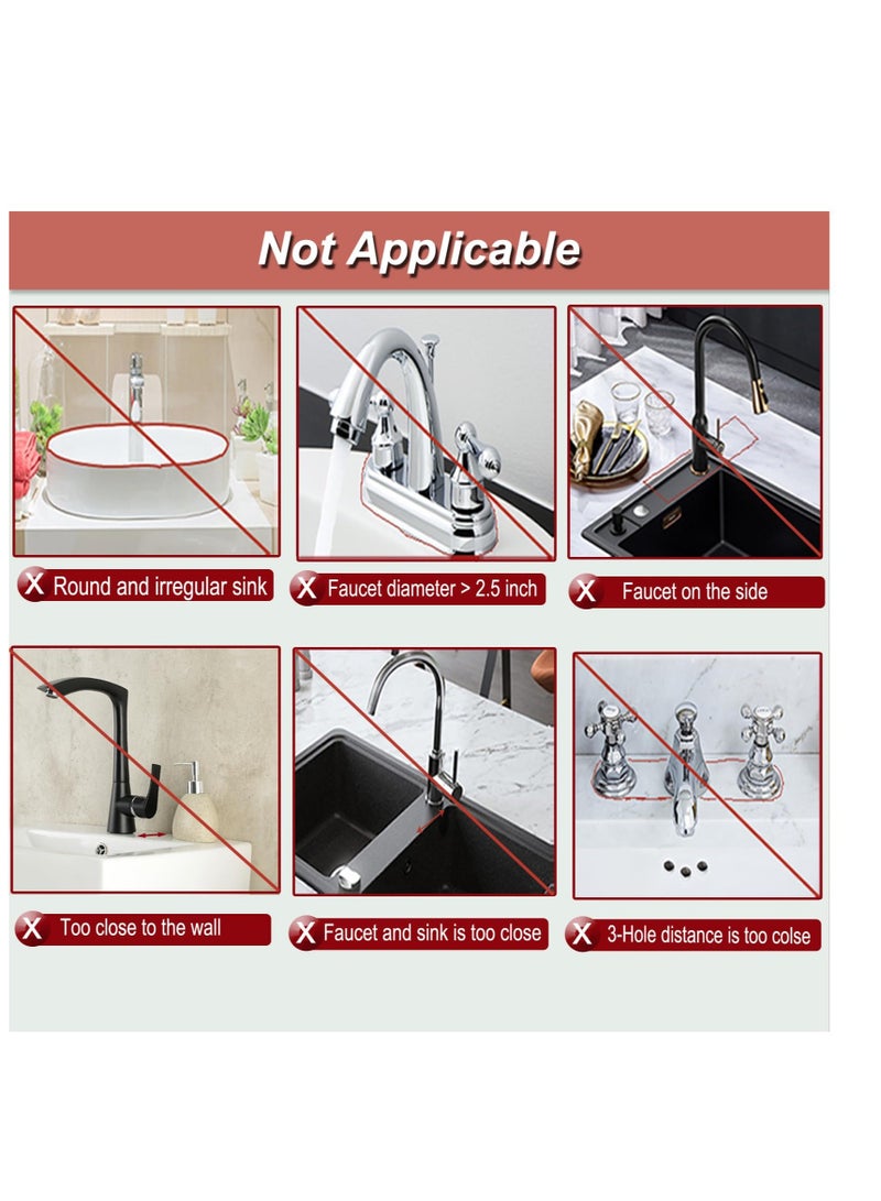 Excefore Silicone Faucet Splash Guard Mat, Silicone Sink Mat Tray Drying Mat, Upgraded Faucet Water Catcher Tray, Dish Sponge Holder, Home Kitchen Sink Accessory Gadgets Organizer (Dark Grey)  - Image 3