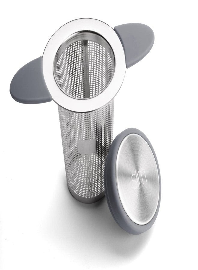 Simple Modern Tea Infuser Reusable Strainer Steeper for Loose Leaf, 18/8 Stainless Steel Mesh, Slate Gray - Image 1