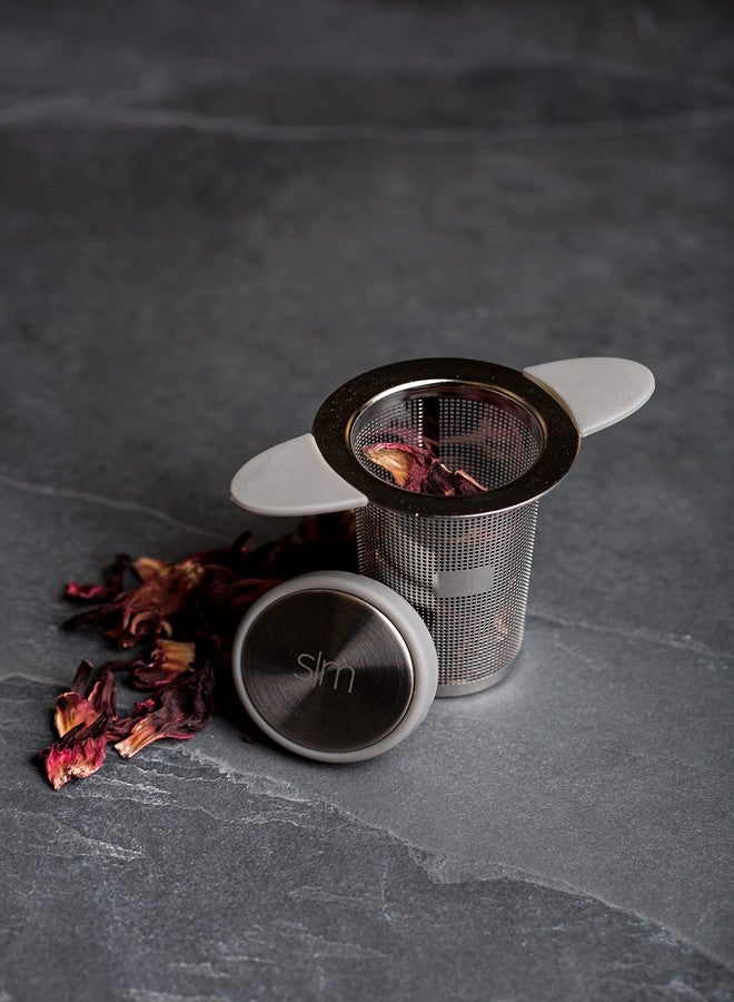 Simple Modern Tea Infuser Reusable Strainer Steeper for Loose Leaf, 18/8 Stainless Steel Mesh, Slate Gray - Image 4