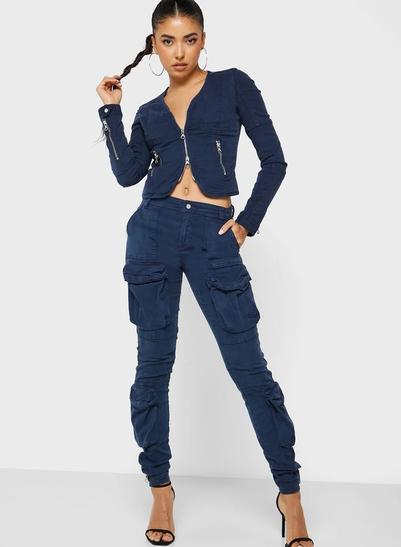DIESEL Pocket Detail Crop Jacket