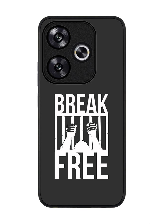Stylizedd Rugged Black edge case for Xiaomi Poco F6 / Xiaomi Redmi Turbo 3, Slim fit Soft Case Flexible Anti Drop TPU Gel Thin Cover -  Break Free - Image 1