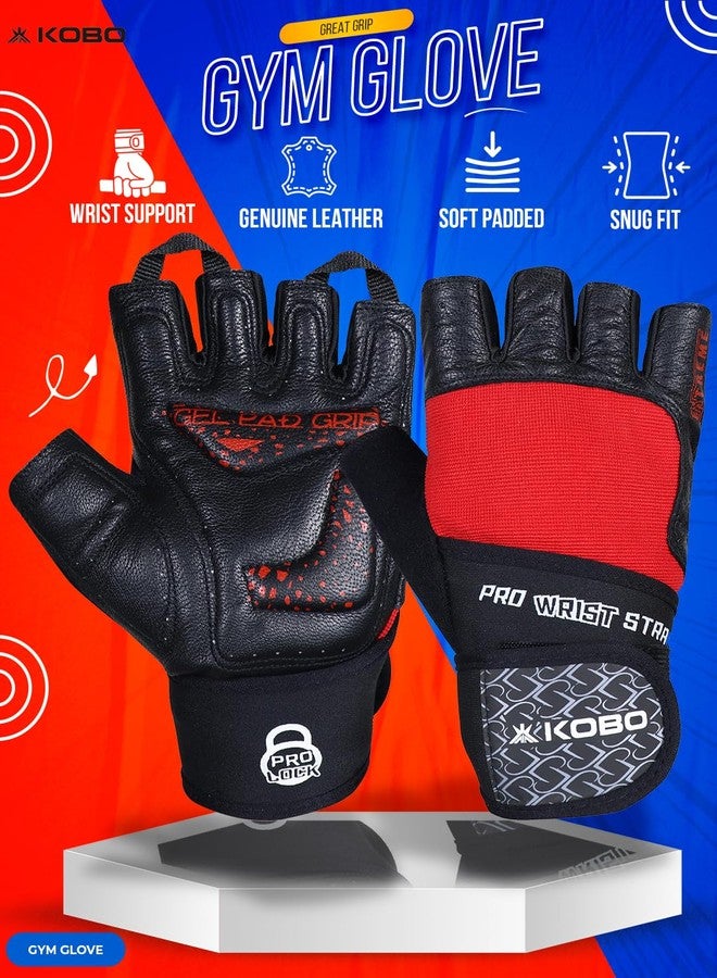 Kobo WTG-56 Gym Gloves with Wrist Support - Image 2