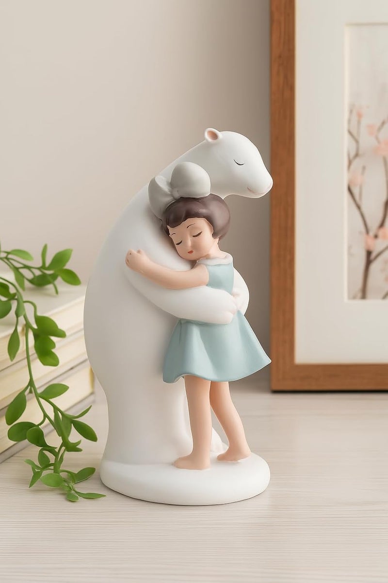 B&D Decorative Ceramic Polar Bear Hug Figurine - Image 2