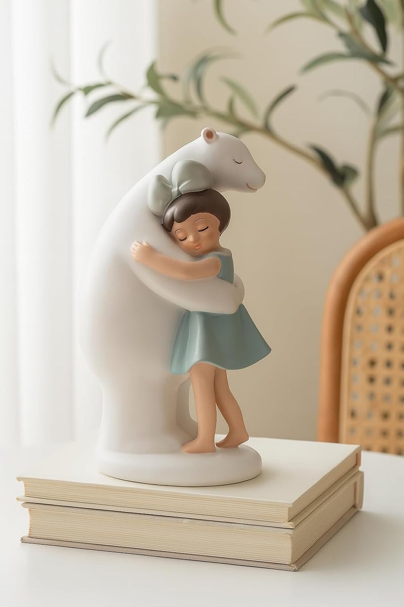 B&D Decorative Ceramic Polar Bear Hug Figurine - Image 3