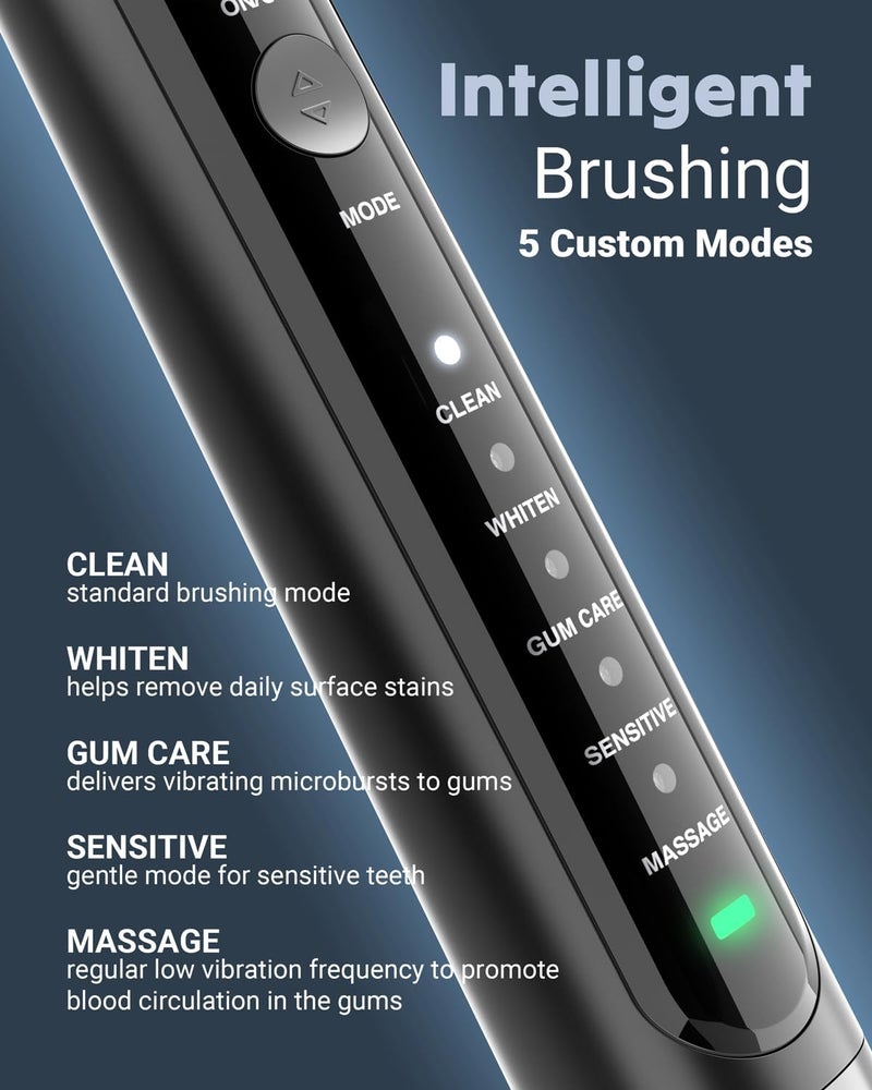 FUMEIKANG Water Flosser & Electric Toothbrush for Adults Oral Irrigator & Sonic Toothbrush 2-1 Oral Clean Kit (Black) - Image 4