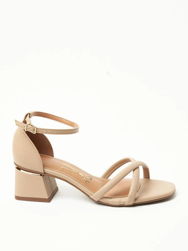 Kyra Ankle Strap Mid Heel Sandals