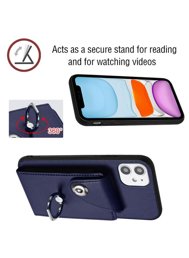 اس-توب حافظة لهاتف iPhone 12 مزودة بحلقة وحقيبة بطاقات وحافظة هاتف مع حبل طويل - Image 5