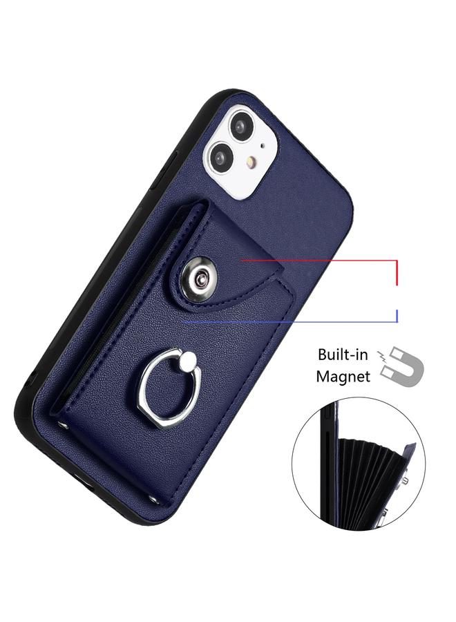 اس-توب حافظة لهاتف iPhone 12 مزودة بحلقة وحقيبة بطاقات وحافظة هاتف مع حبل طويل - Image 4