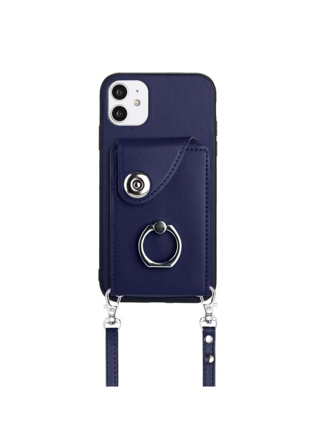 اس-توب حافظة لهاتف iPhone 12 مزودة بحلقة وحقيبة بطاقات وحافظة هاتف مع حبل طويل - Image 2