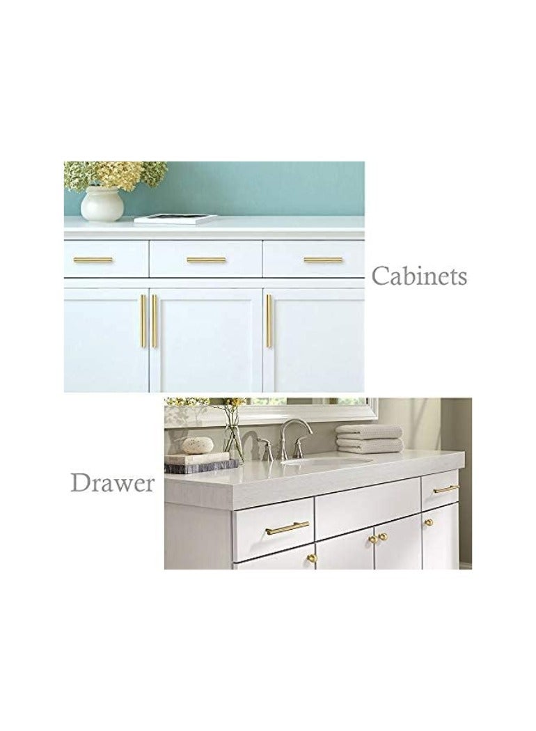 KNP KNP Villa Gold T-Handle Cabinet Pulls 10pcs set Perfect for modern and luxurious home décor  - Image 2