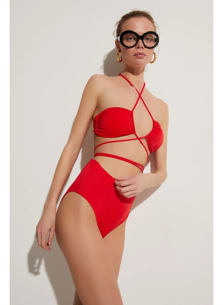 جون High Waist Bikini Bottoms