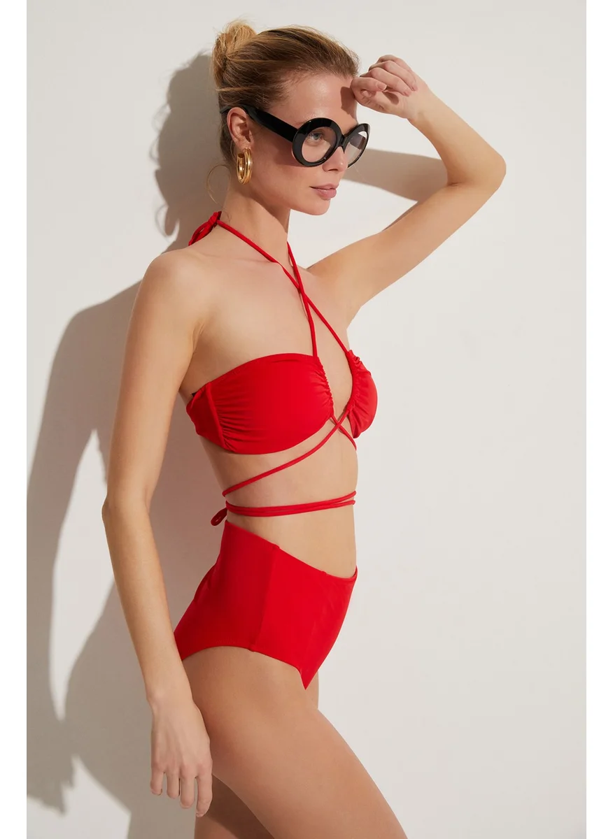 جون High Waist Bikini Bottoms
