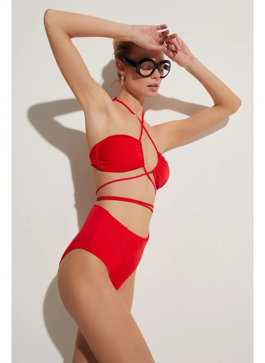 جون High Waist Bikini Bottoms