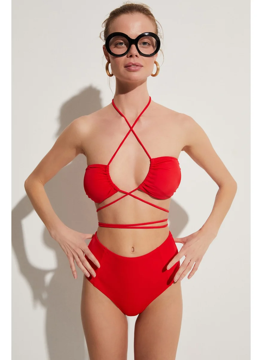 جون High Waist Bikini Bottoms