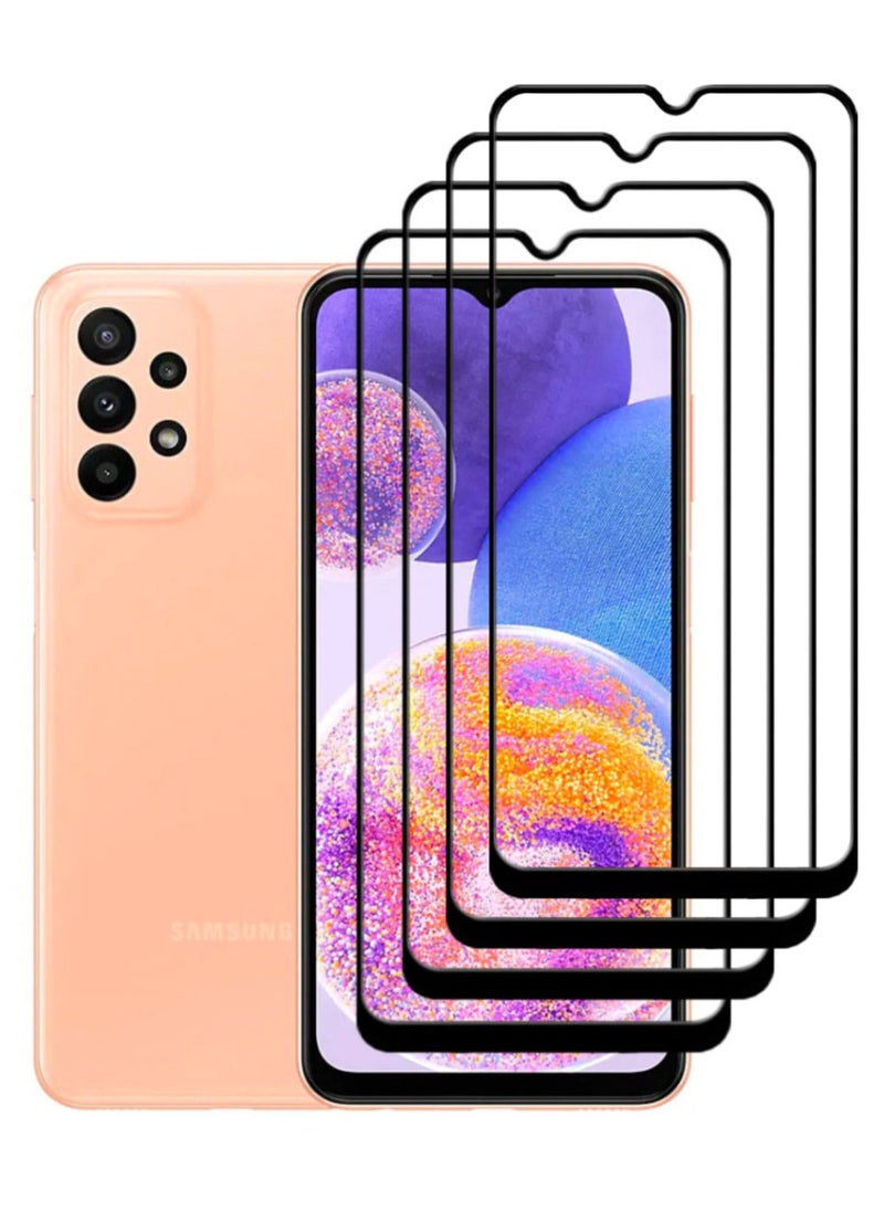 ACLIX 4 Pieces Antistatic ESD Dustproof Premium Quality High Definition Tempered Glass Screen Protector Designed For Samsung Galaxy A23 - Image 1