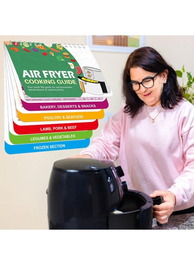 Air Fryer Cooking Guide, Air Fryer Cooking Guide Cookbook Quick Reference Cooking Time Chart Guide for Air Fryer Accessories Cooking Air Fryer Cheat Sheet Set - Image 4
