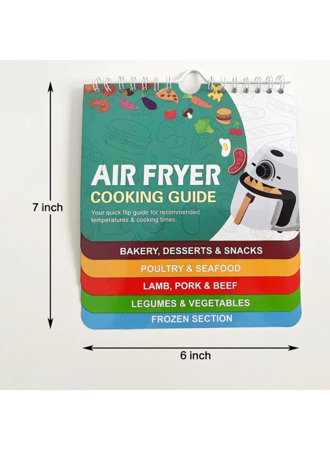 Air Fryer Cooking Guide, Air Fryer Cooking Guide Cookbook Quick Reference Cooking Time Chart Guide for Air Fryer Accessories Cooking Air Fryer Cheat Sheet Set - Image 3