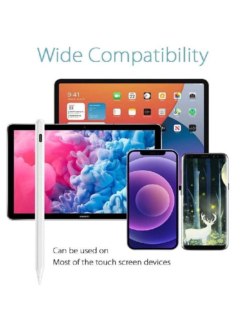 قلم ستايلس لشاشات اللمس ، هاتف قابل لإعادة الشحن لنظام Android و iOS متوافق مع iPhone / iPad / Pro / Mini / طاولات أخرى وهواتف ذكية - Image 4