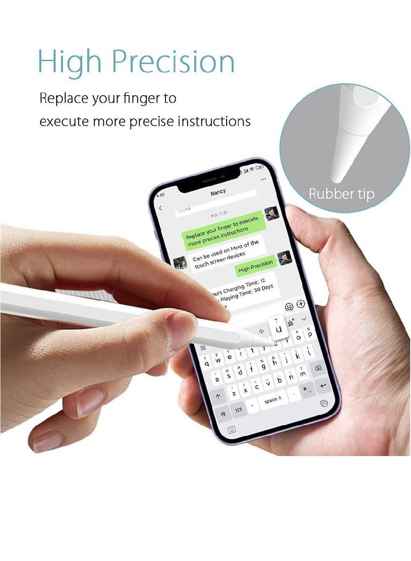 قلم ستايلس لشاشات اللمس ، هاتف قابل لإعادة الشحن لنظام Android و iOS متوافق مع iPhone / iPad / Pro / Mini / طاولات أخرى وهواتف ذكية - Image 3