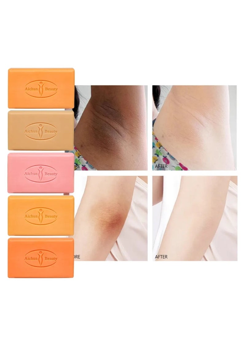 Aichun beauty - 300G Super Whitening Carrot Soap Multi Purpose Face and Body Carrot Essential Soap Underarm Whitening Improve Dullness Firming Anti Wrinkle Moisturizing Soothing Anti Dark Spots Skincare Soap for Women and Men - Image 1