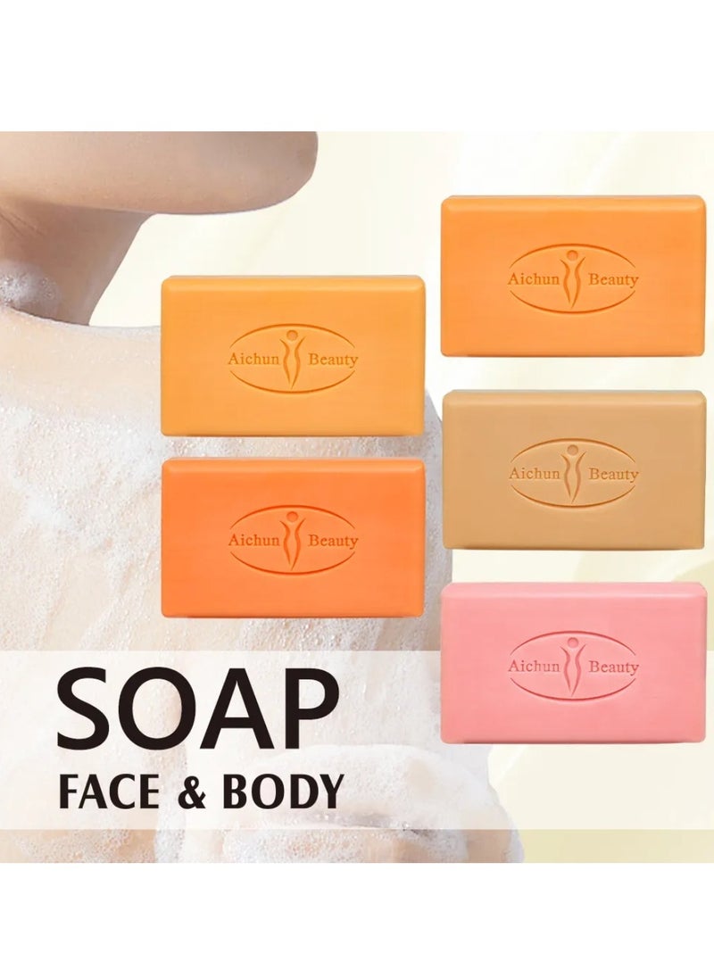 Aichun beauty - 300G Super Whitening Carrot Soap Multi Purpose Face and Body Carrot Essential Soap Underarm Whitening Improve Dullness Firming Anti Wrinkle Moisturizing Soothing Anti Dark Spots Skincare Soap for Women and Men - Image 1