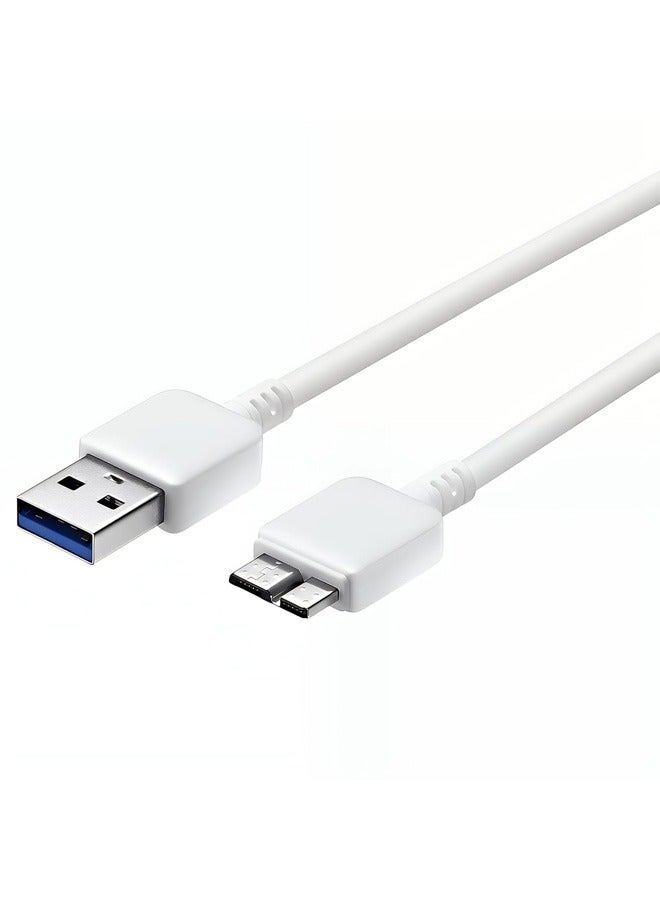 كيبل شاحن بيانات USB 3.0 ذكر A إلى Micro B لمحرك الأقراص الصلبة WD-باللون الابيض  - Image 1