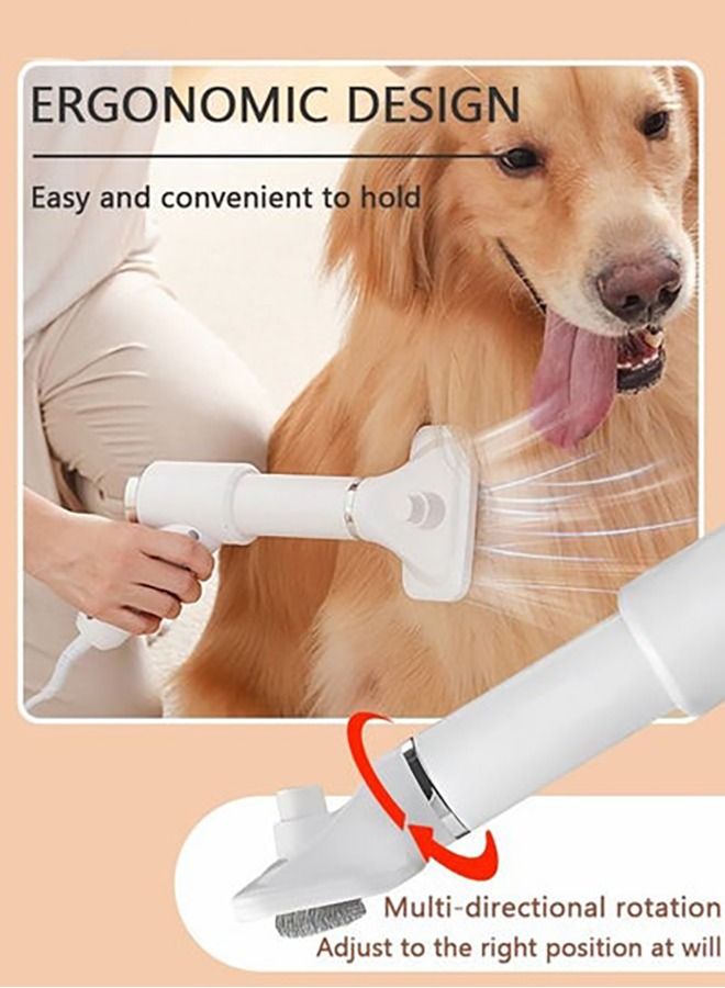 XiuWoo Pet Hair Dryer 2 in 1 Pet Grooming Hair Dryer with Slicker Brush Home Hair Dryer with Adjustable 3 Temperatures Settings for Small and Medium Dogs and Cats - Image 3