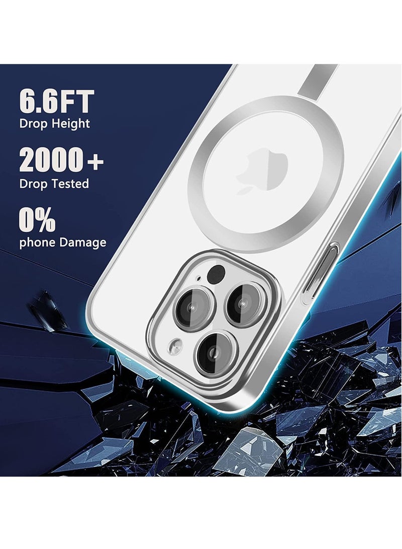 ten.tech Transparent Magnetic Protection Cover Compatible with MagSafe for iPhone 11 Pro Max Mobile Phone, Anti-Shock and Anti-Scratches, and Camera Lens Protector (silver) by Tin Tech  - Image 2