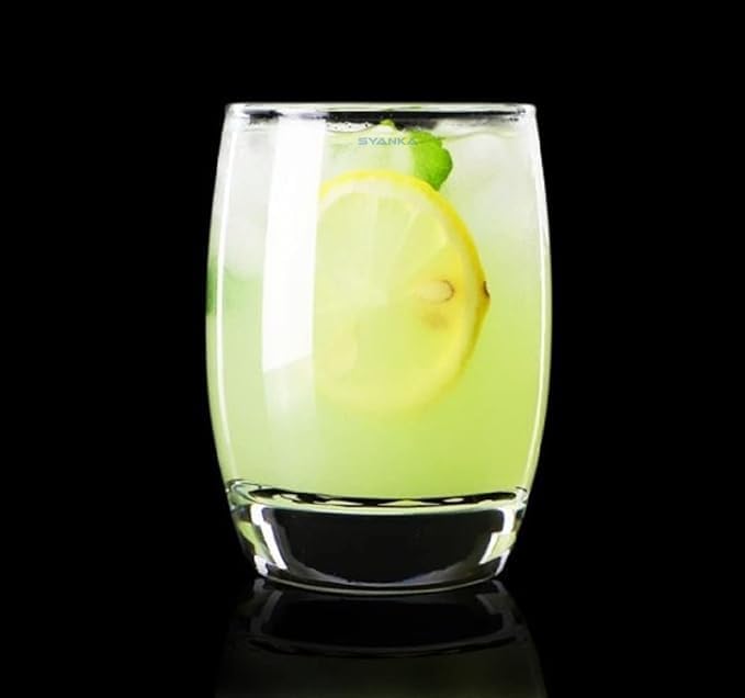 Shivaaro Water and Juice Glasses Set Transparent Medium Size Tumbler Oval Glasses for Drinking Juice Water Sharbat and Cocktails Water Glass Glass Water Glass 200 ML 6 - Image 2
